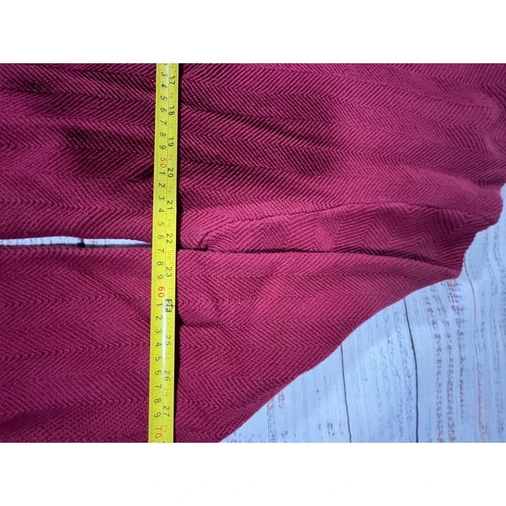 Vintage Chaps Red Sweater Men's XL 100% Cotton Knit Long Sleeve Crew Neck
